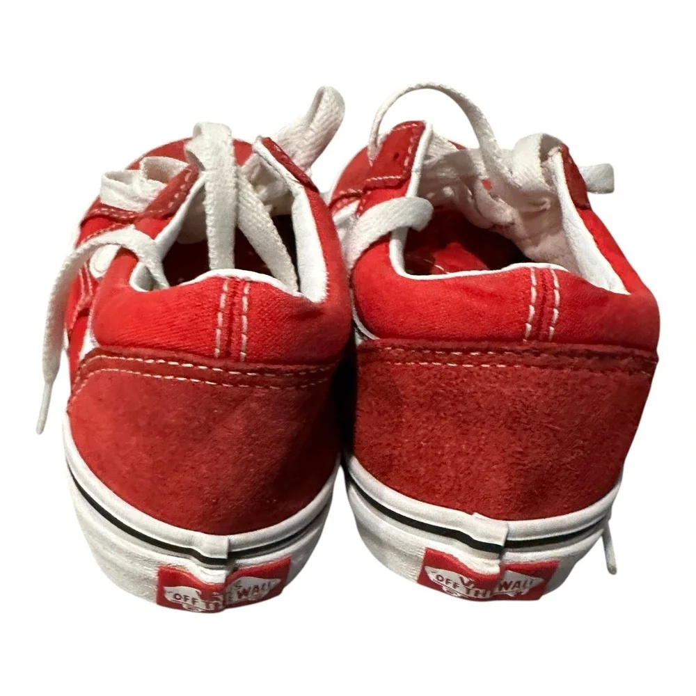 Vans‎ Off The Wall Shoes Red And White Sneakers Youth Kids Size 13 Canvas EUC